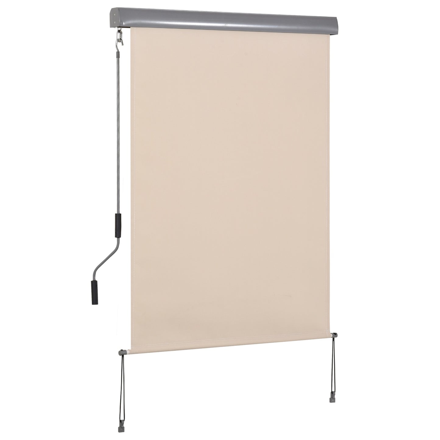 Creamy white Vertical Balcony Awning, windproof, 100x140cm