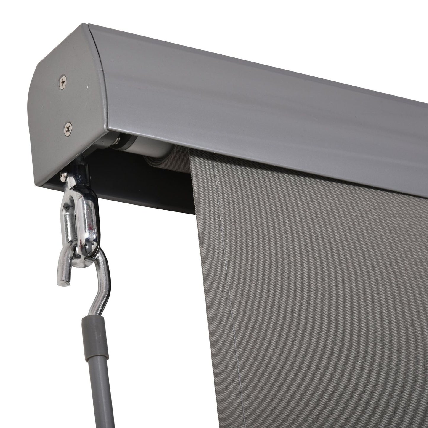Balcony Awning Screen - Wind Protection & Privacy, Grey, 140x250 cm