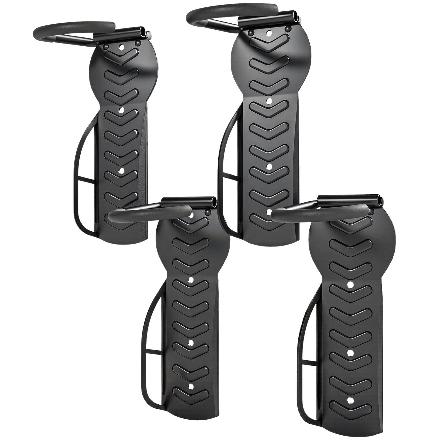 Vertical Bike Wall Mount Kit, Collapsible, Holds 30kg, Black