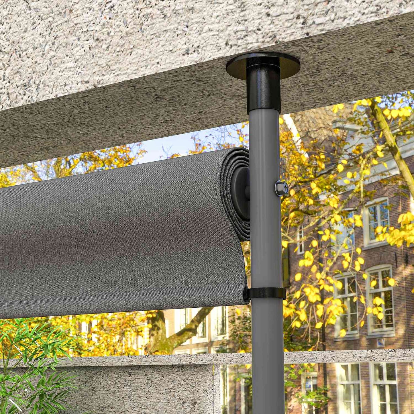 Dark gray Weatherproof Balcony awning - 150x220-310cm