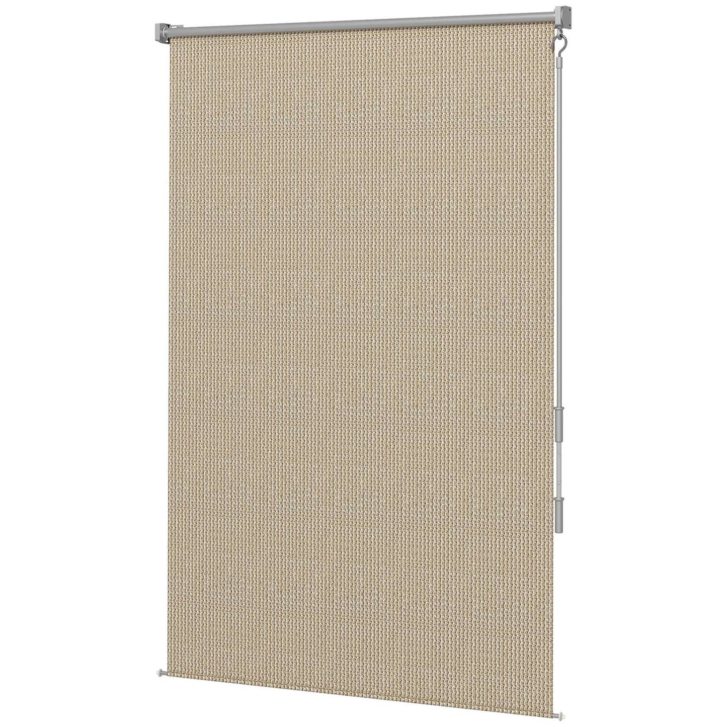 Roller blind for outdoor use, Blackout Privacy Screen, 120x185 cm, Beige