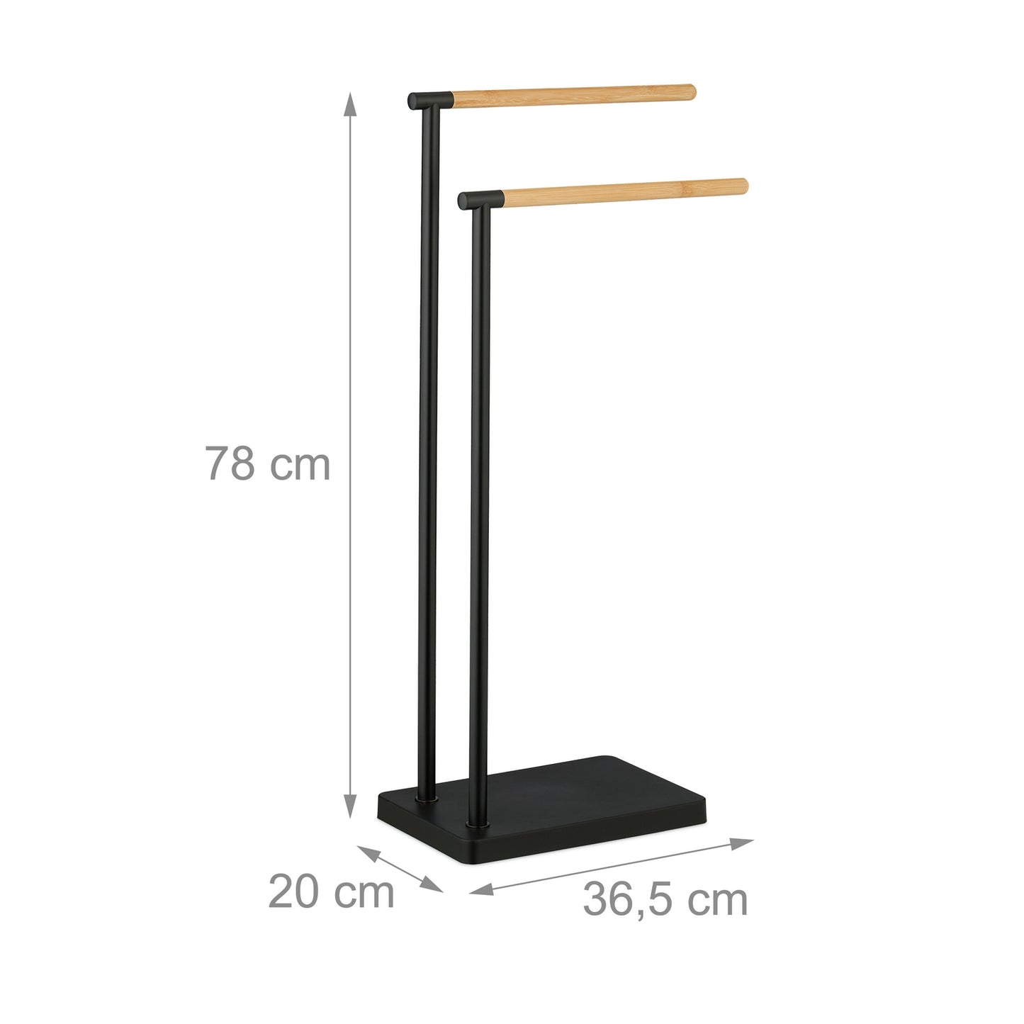 Vertical towel rail
