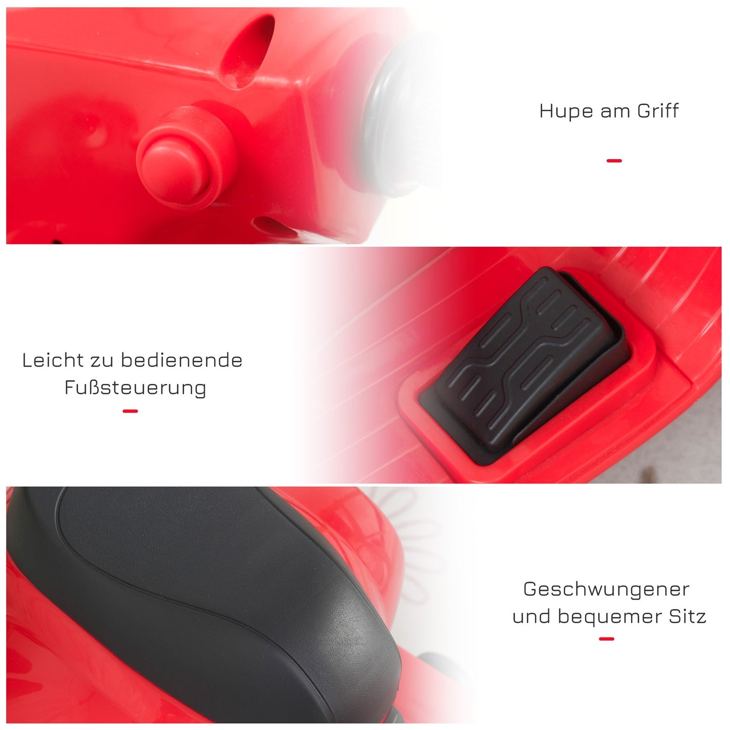 Electric children's motorcycle with LED light, 18-36 months
