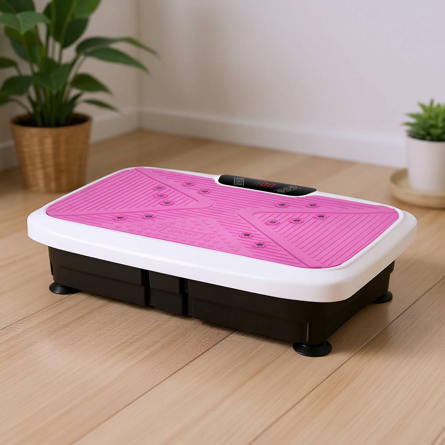 Vibrating Platform with Resistance Bands, 6 Programs