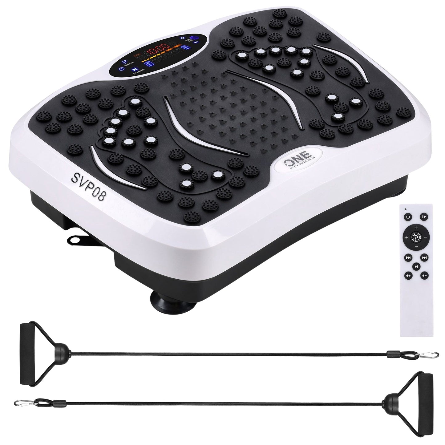 Vibration Platform with Resistance Bands, Bluetooth, 5 Programs