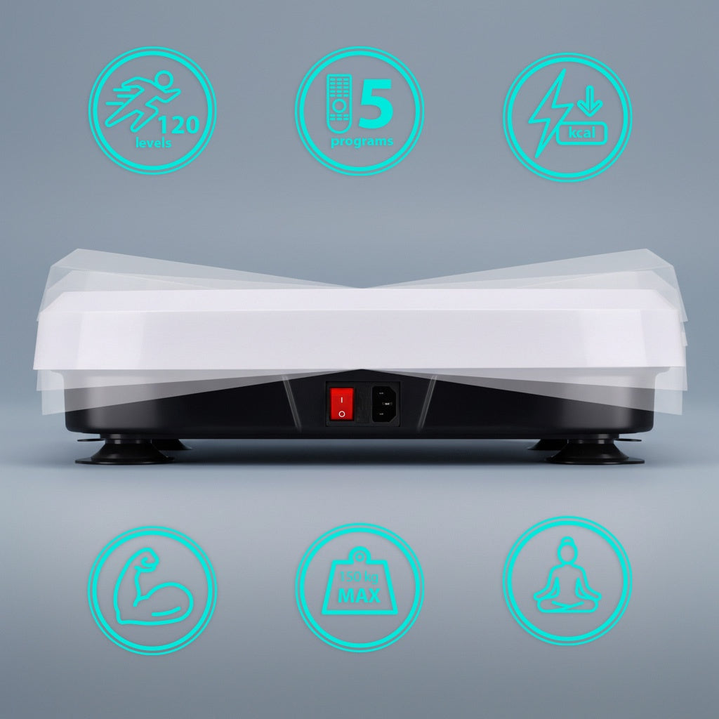Vibration Platform with Resistance Bands, Bluetooth, 5 Programs