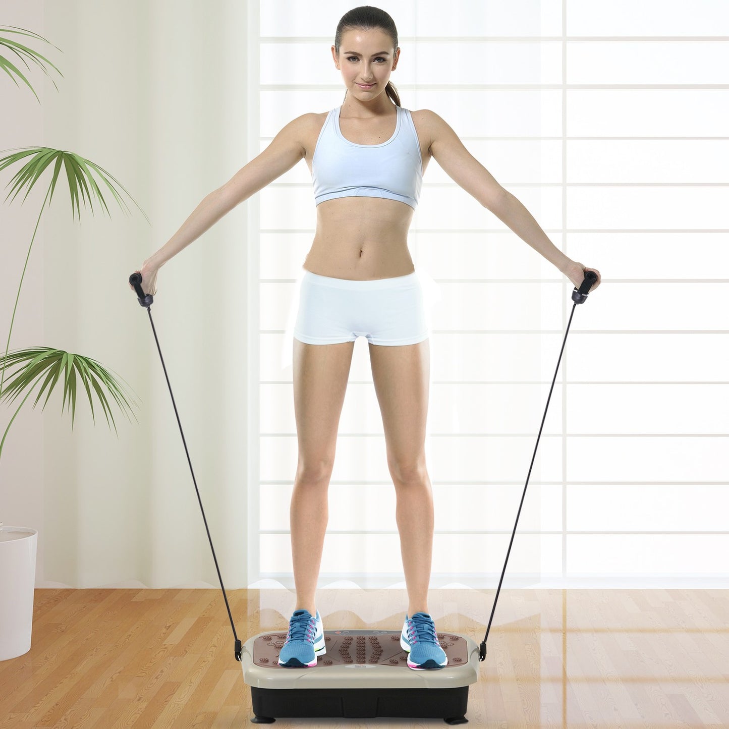 Vibration plate Fitness Trainer with LED screen and band