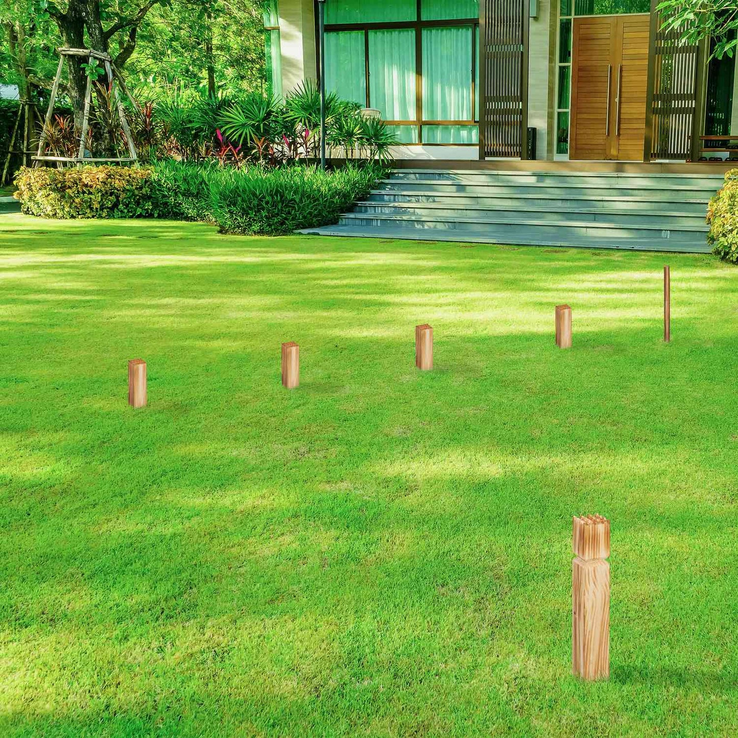 Viking Kubb Wooden Game Set