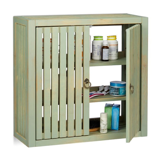 Vintage Bamboo Wall Cabinet