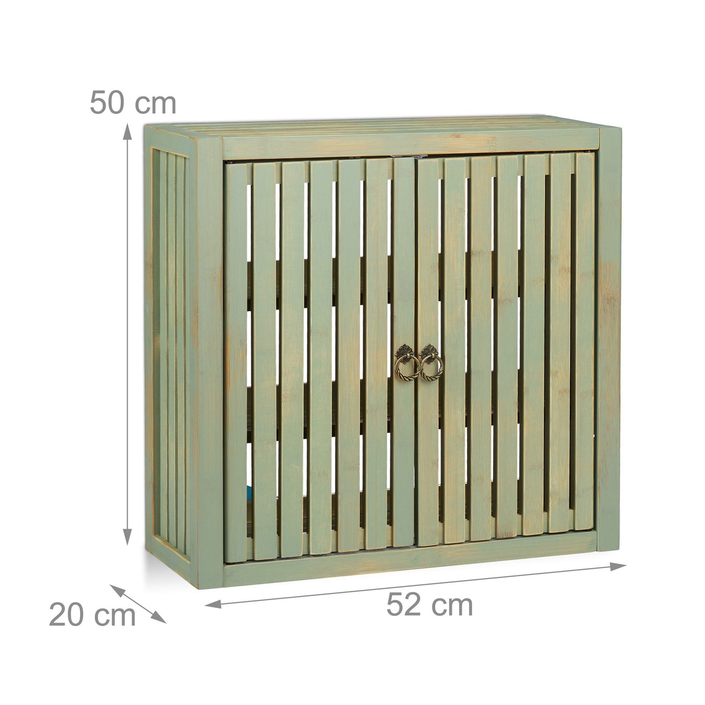 Vintage Bamboo Wall Cabinet