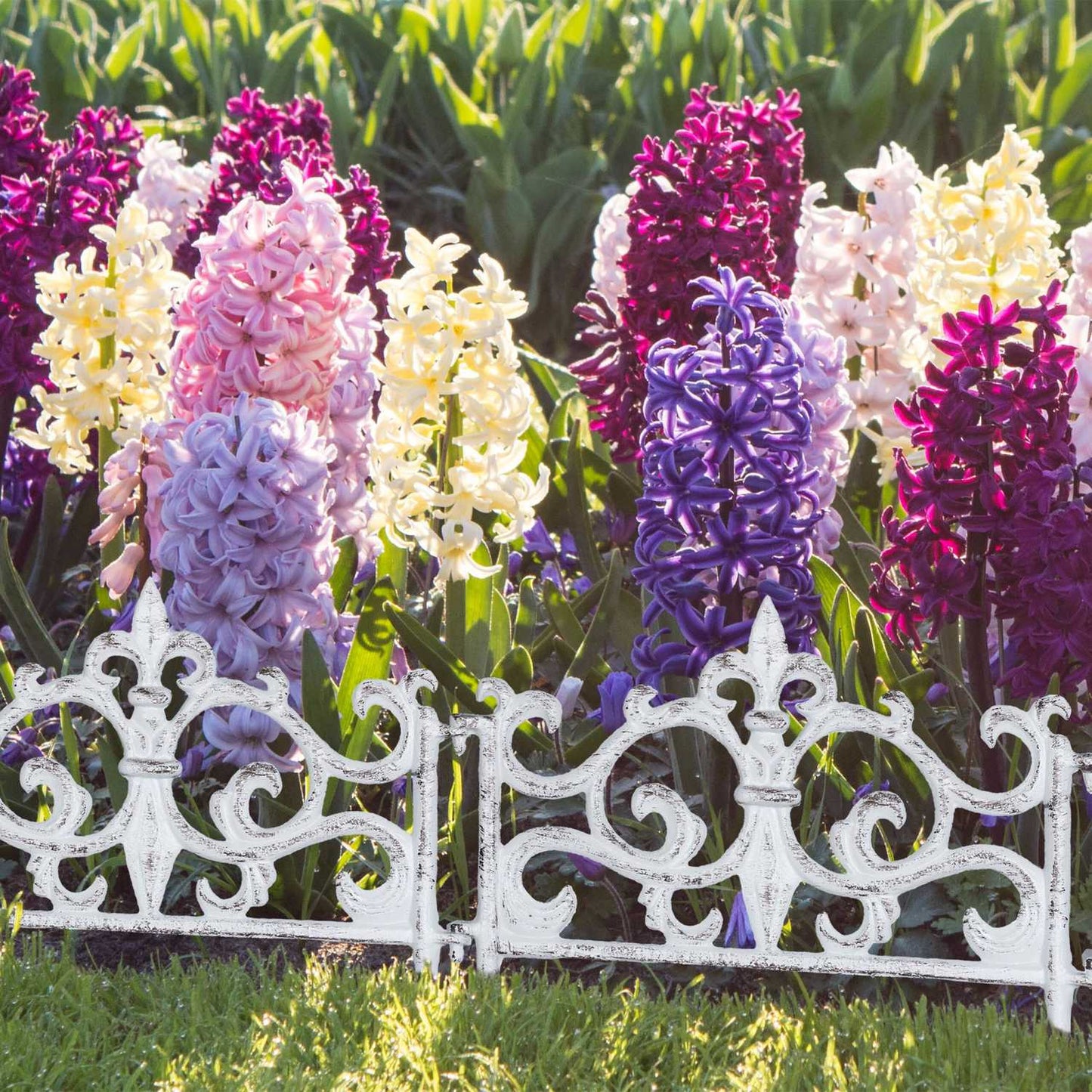 Vintage Garden Bed Fence, 10 Cast Iron Panels