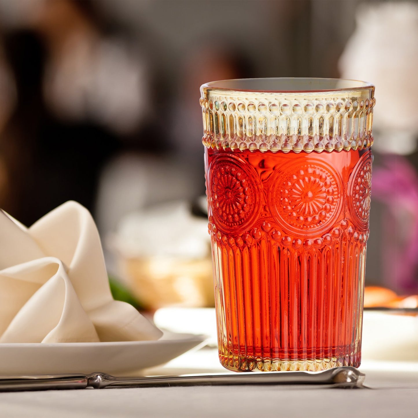 Vintage Glass Tumblers, Set of 4 – Elegant Design