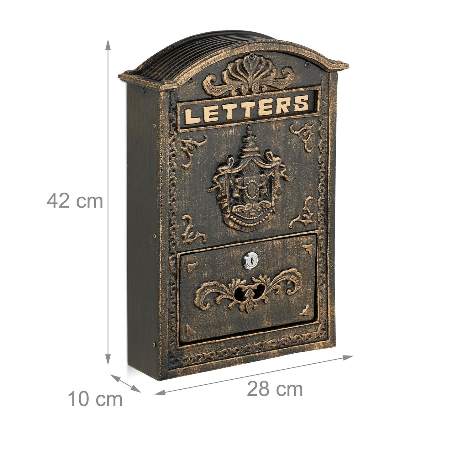 Vintage Letterbox with Lock – Nostalgic Post Box