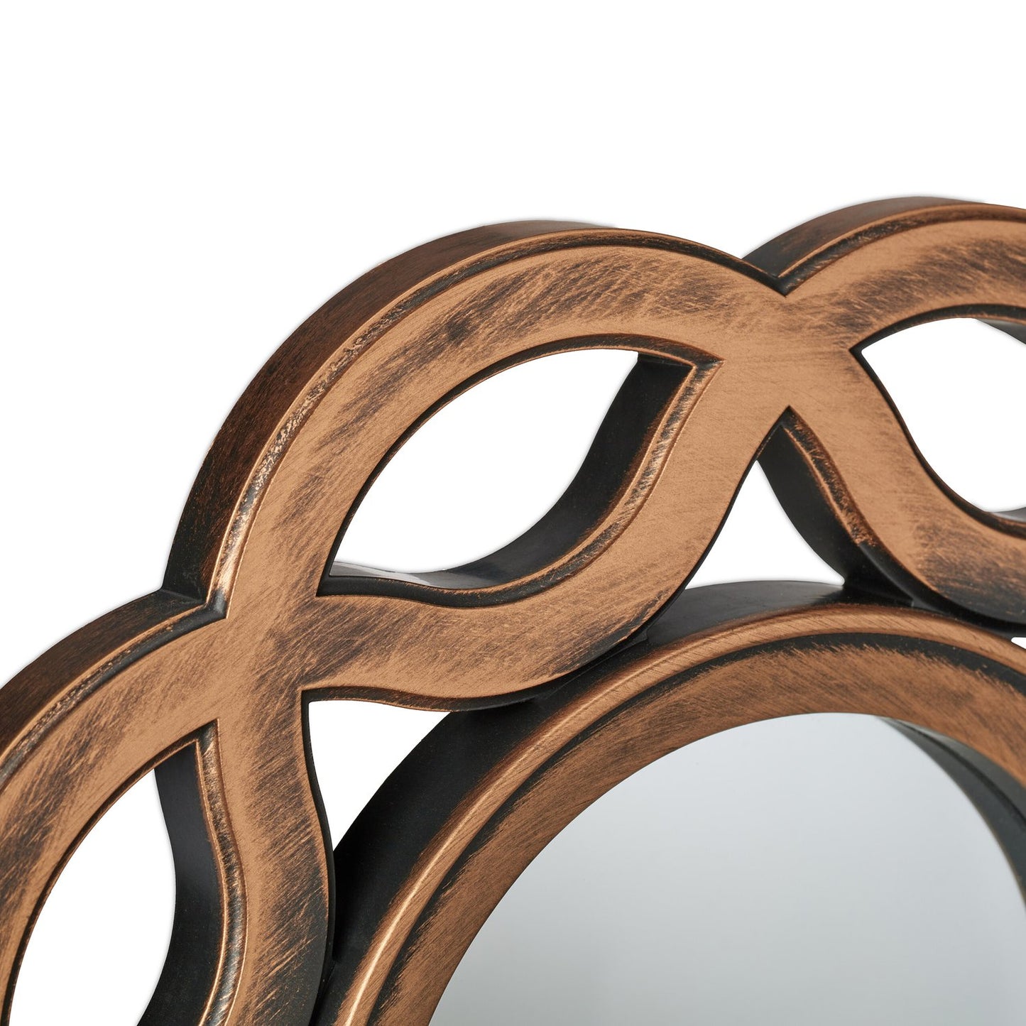 Vintage Style Wall Mirrors Set, 25 cm, Gold & Black