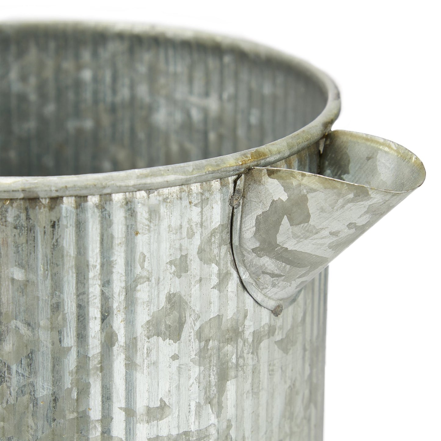 Vintage galvanized jug with handle