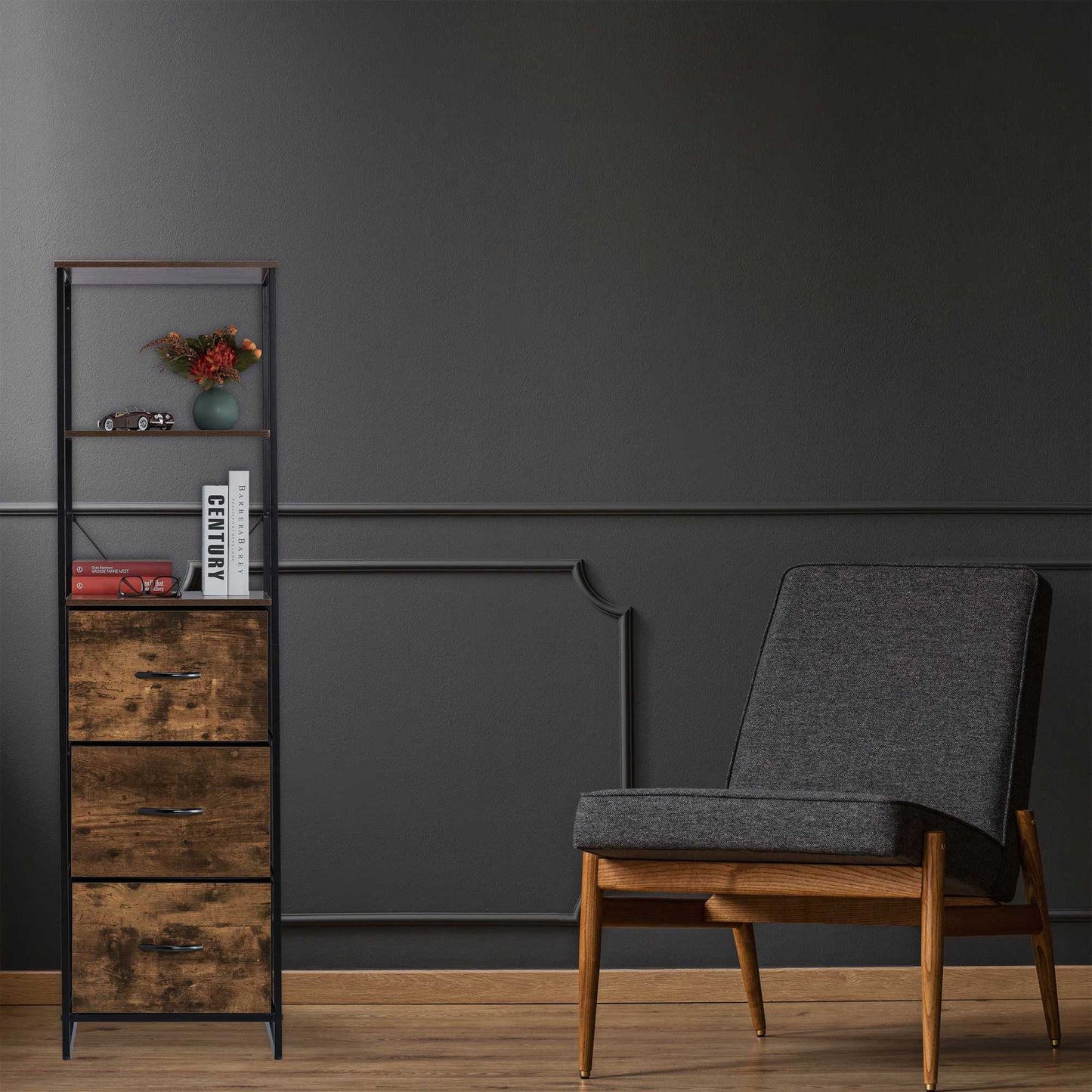 Vintage shelf in industrial design