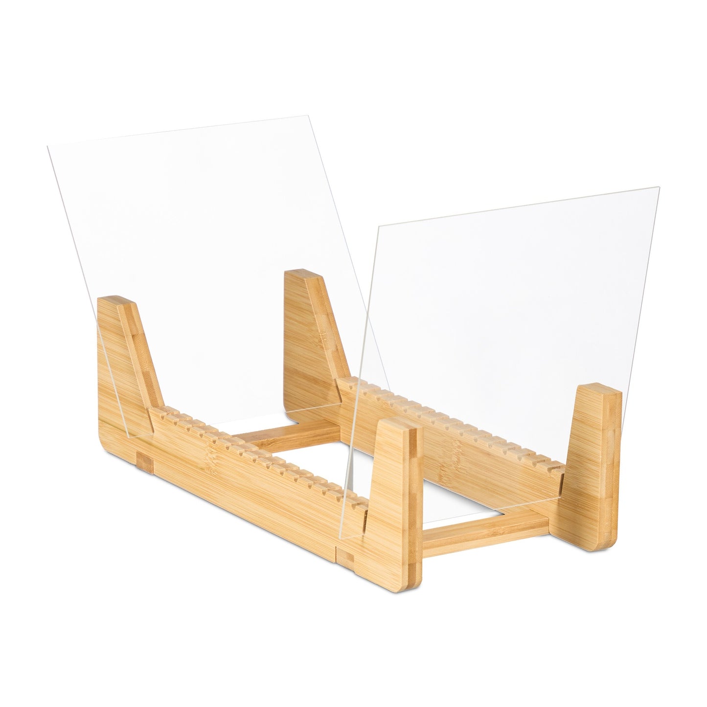 Vinyl Record Holder, Bamboo Stand for 50 LPs