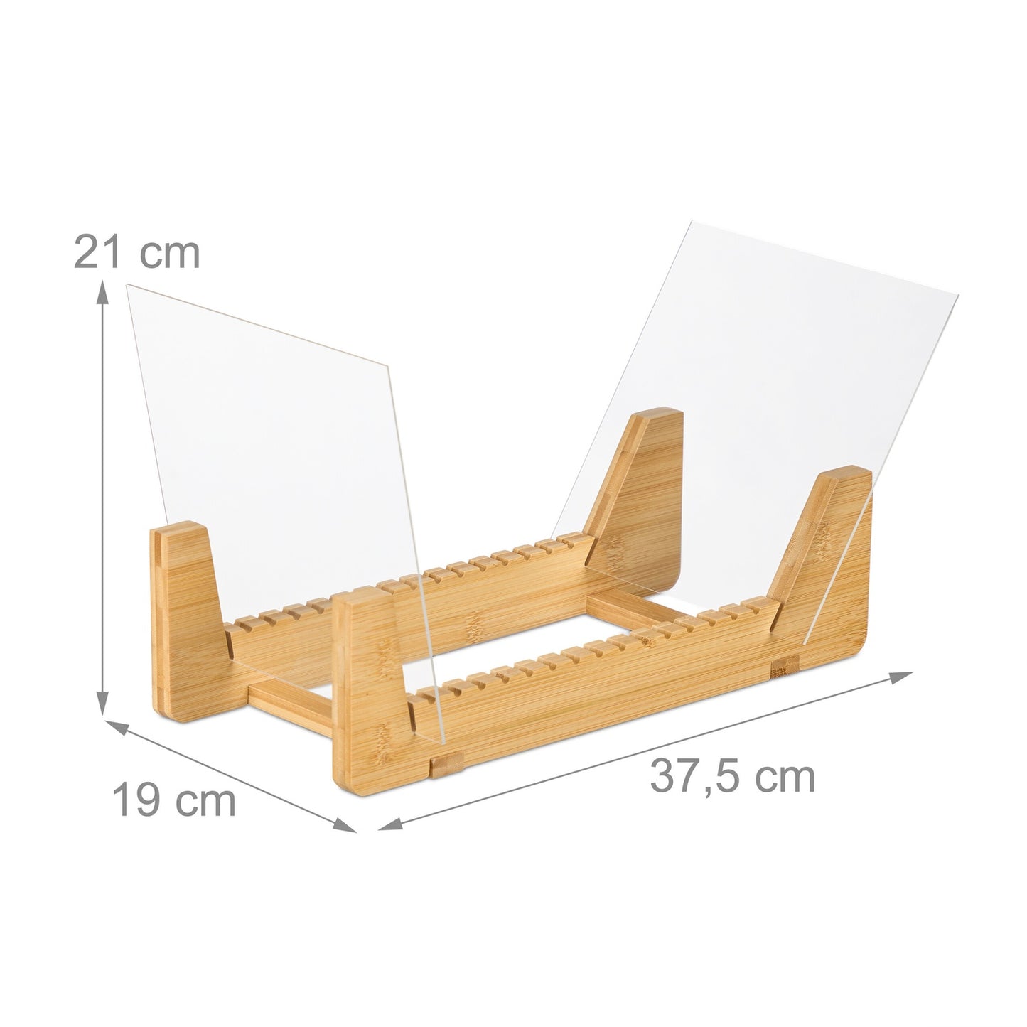 Vinyl Record Holder, Bamboo Stand for 50 LPs