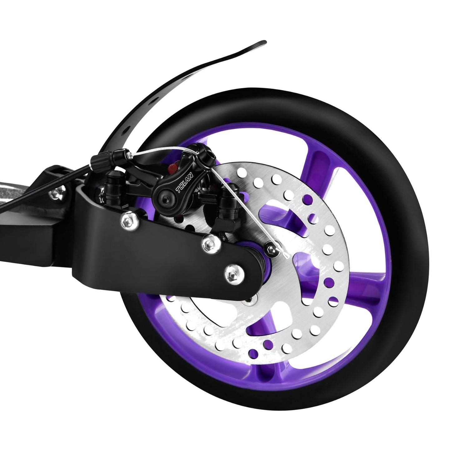 Violet Kick Scooter, Adjustable Height, Foldable Design