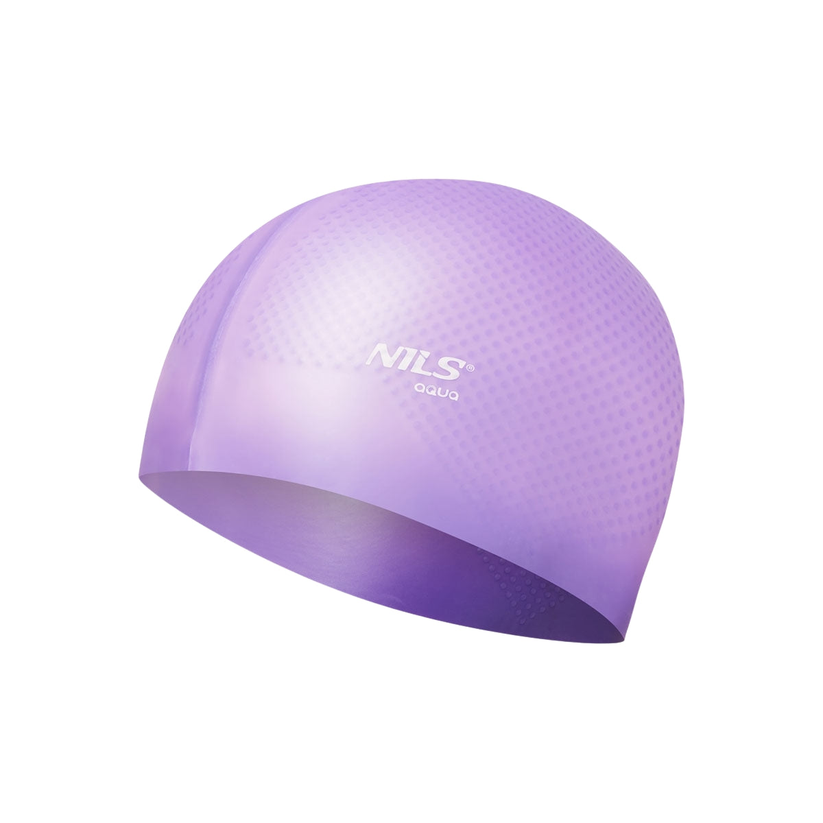 Violet Silicone Swimming Cap, Solid Color, Dots Design