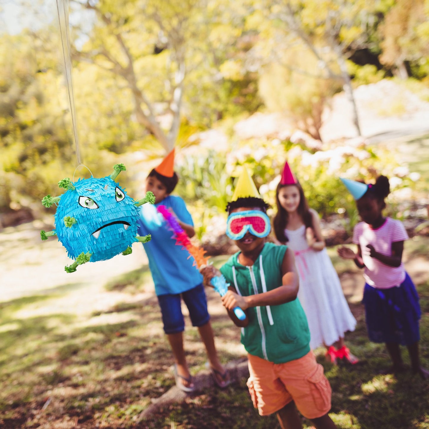 Virus-Shaped Pinata for Kids' Party Fun