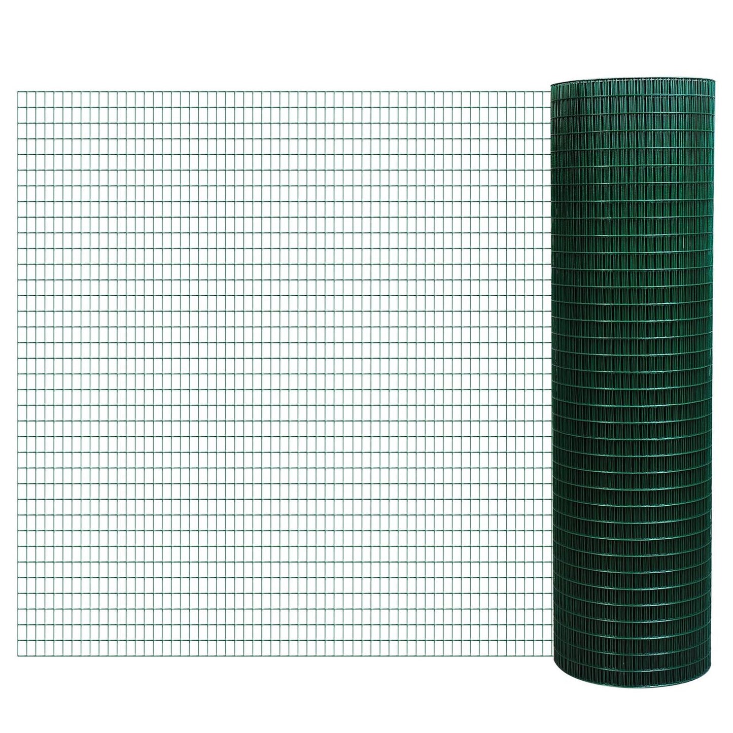 Flexible dark green PVC volute net, 0.9x30M protective