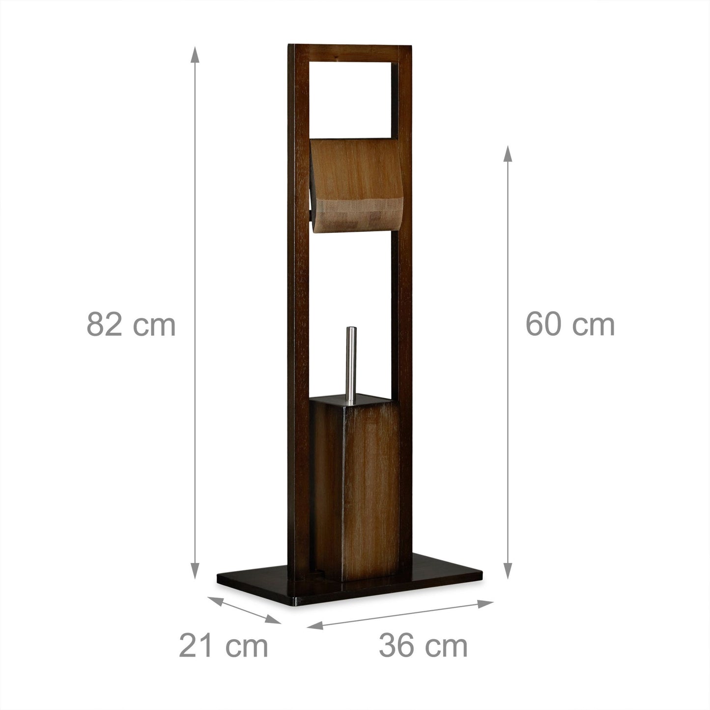 WC chair bamboo dark brown