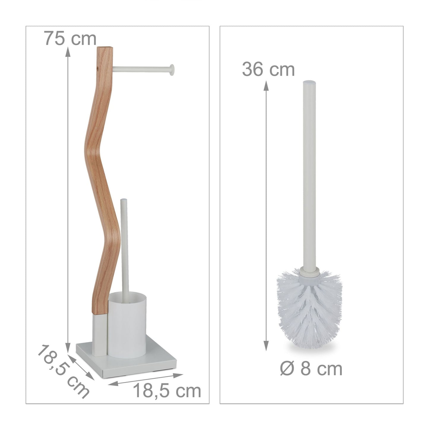 WC chair steel & wood look
