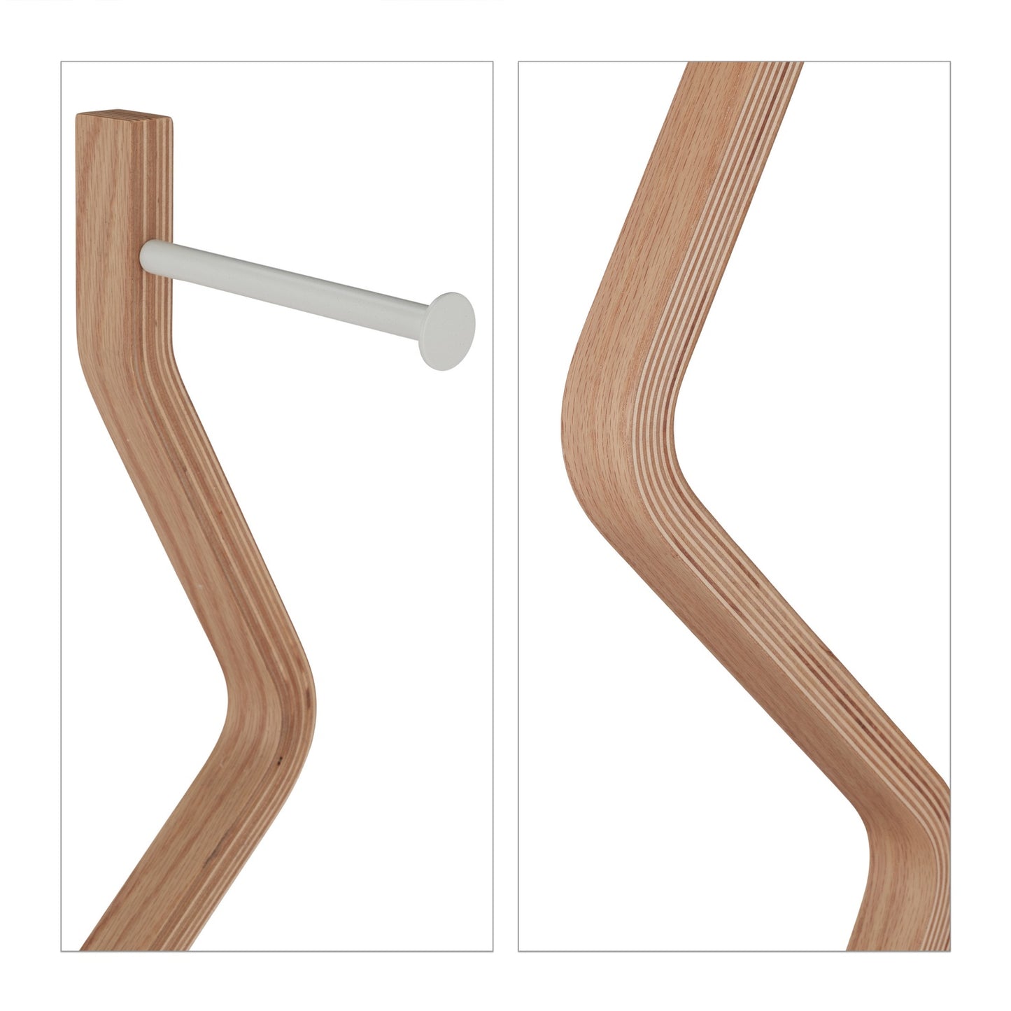 WC chair steel & wood look