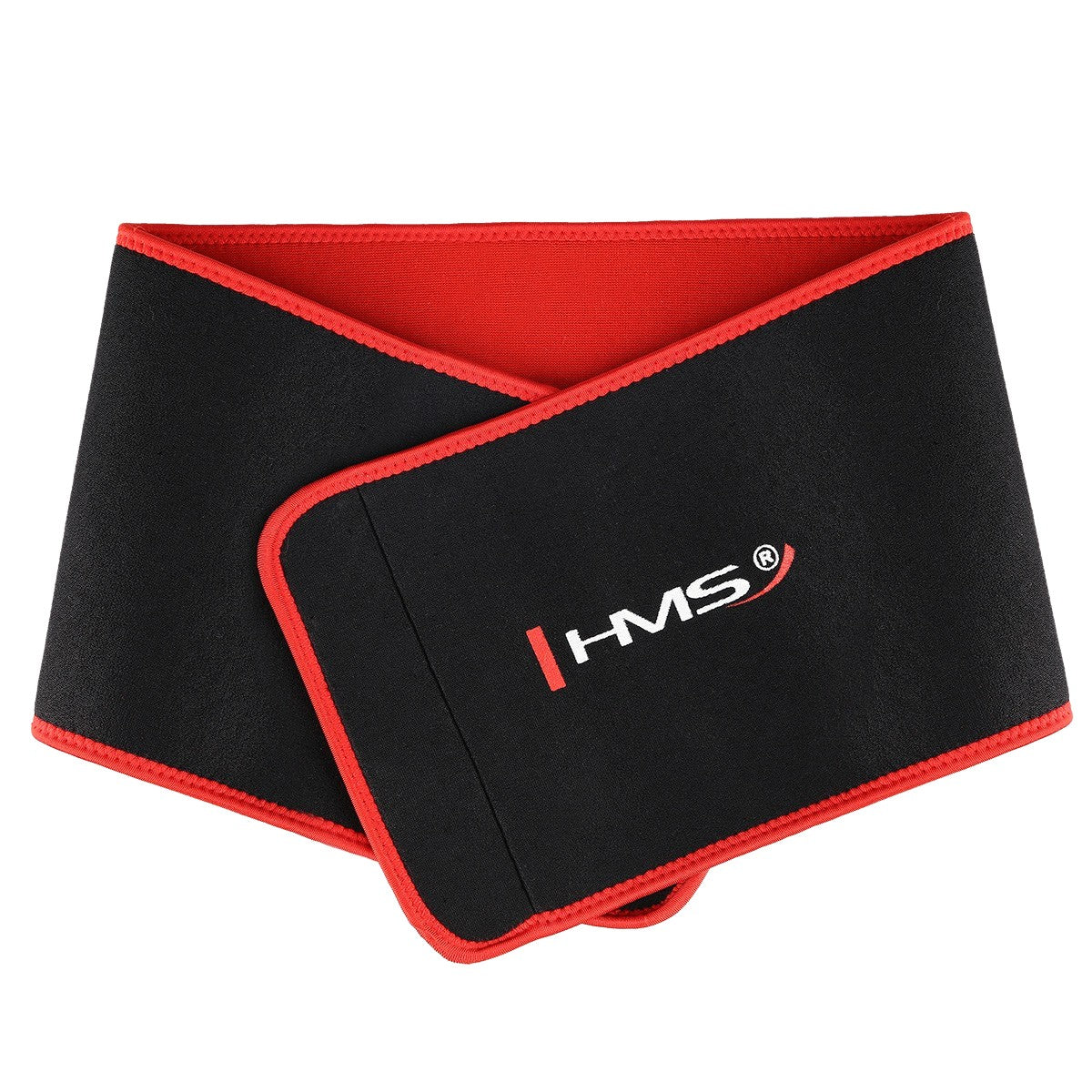 Waist Support Belt, Black-Red, Adjustable Fit