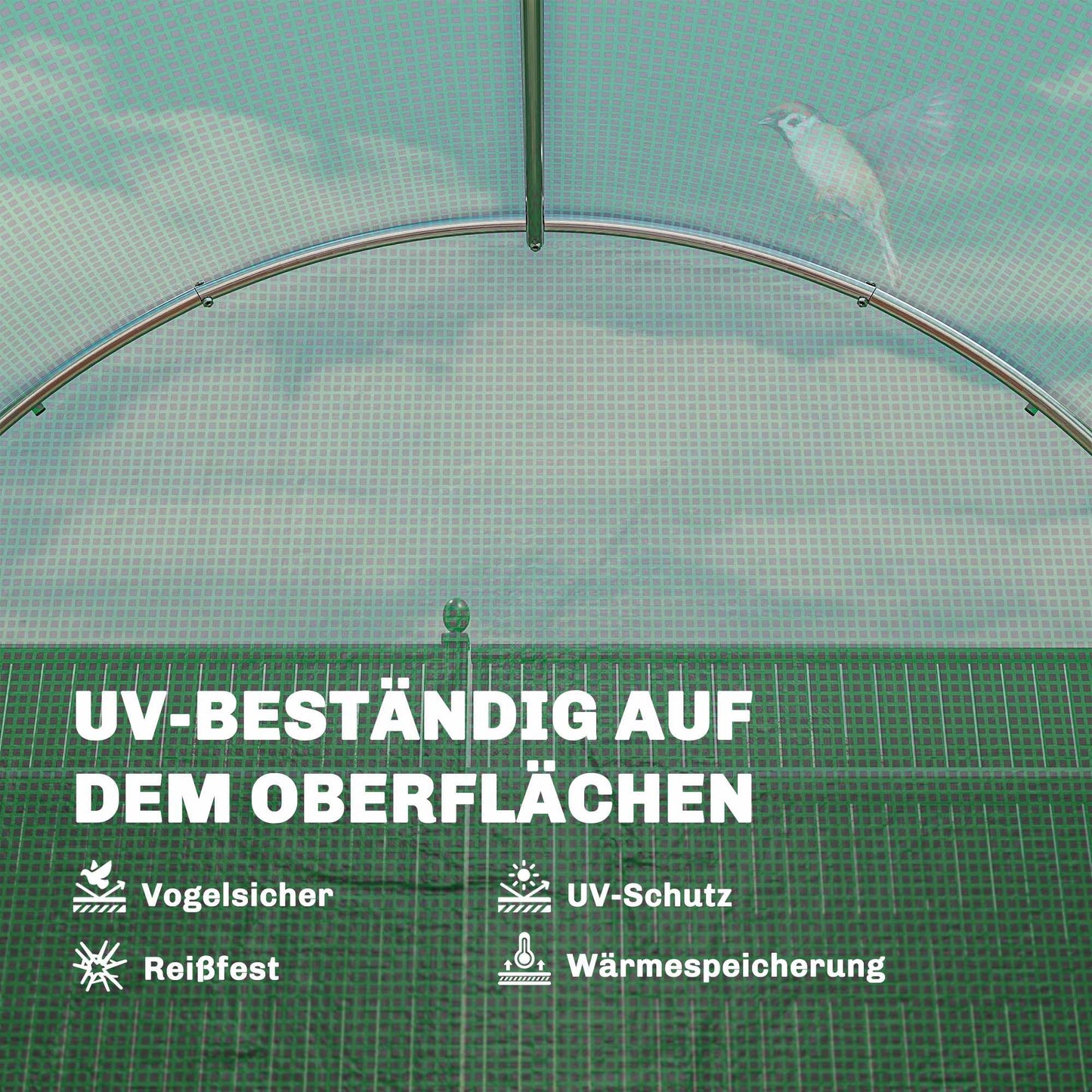 Walk-In Polytunnel Greenhouse, 2x3m, PE Cover, Steel Frame