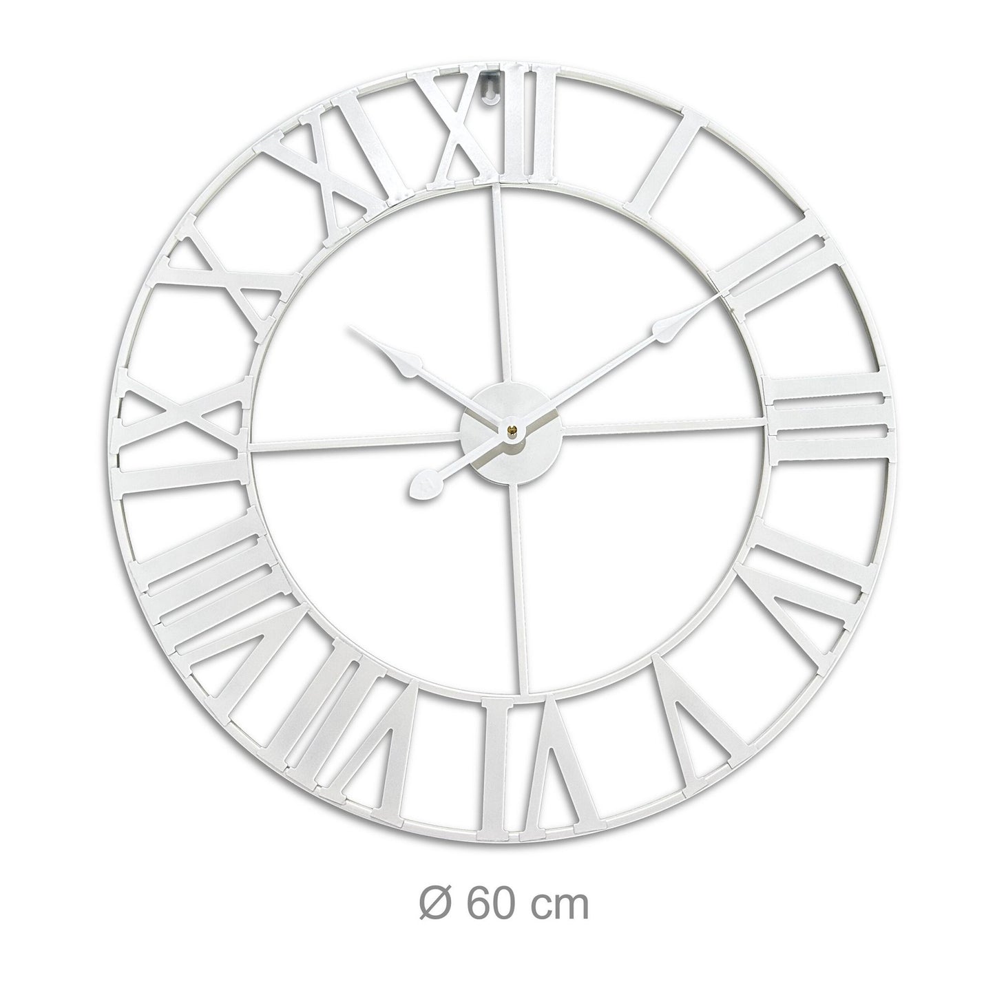 Wall Clock, Roman Numerals, 60 cm Diameter