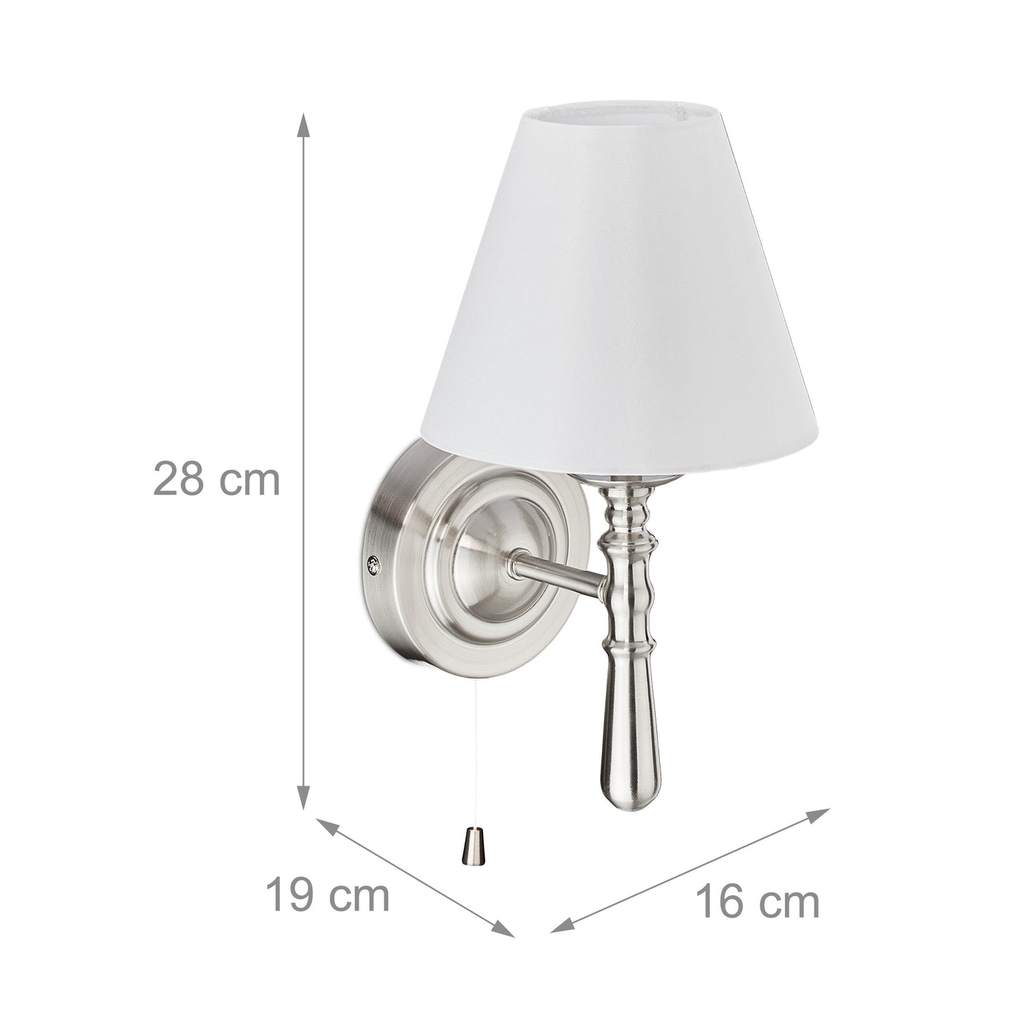 Wall Lamps, 2-Pack, Fabric Shades, Indoor Use