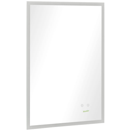 LED bathroom mirror - anti-fog, IP44 waterproof, aluminum