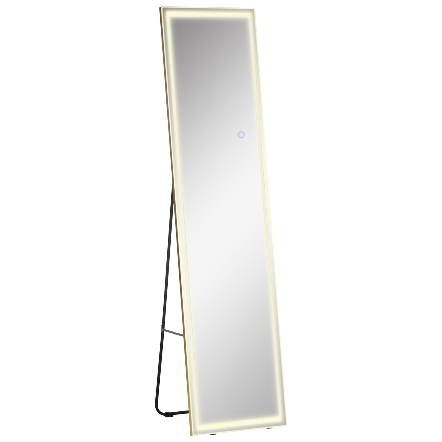 LED wall mirror and full-length mirror with aluminum frame