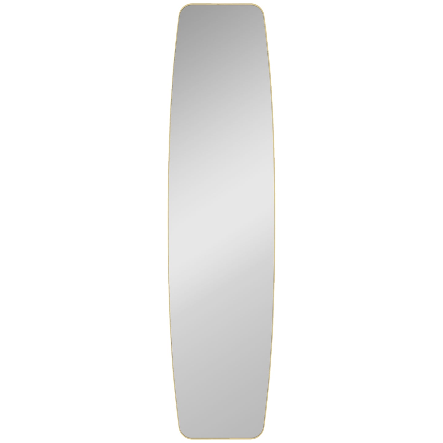 Wall Mirror with Gold Metal Frame, 160 x 40 cm