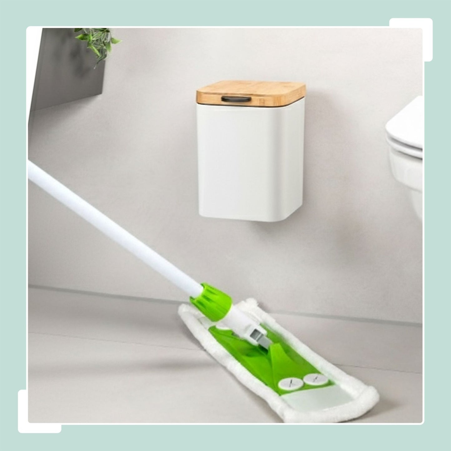 Wall-Mounted 3L Bathroom Bin, Soft-Close Lid