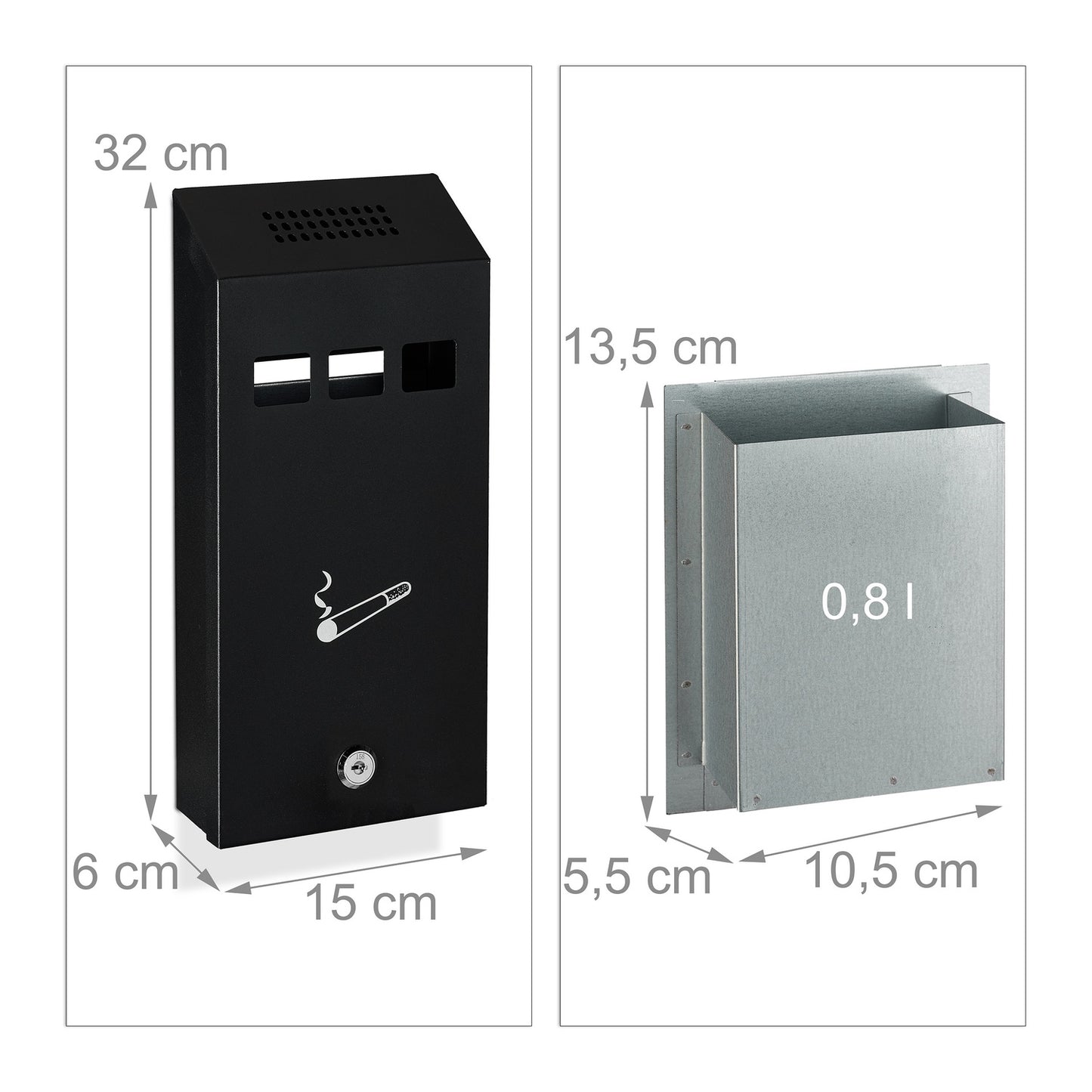 Wall-Mounted Ashtray