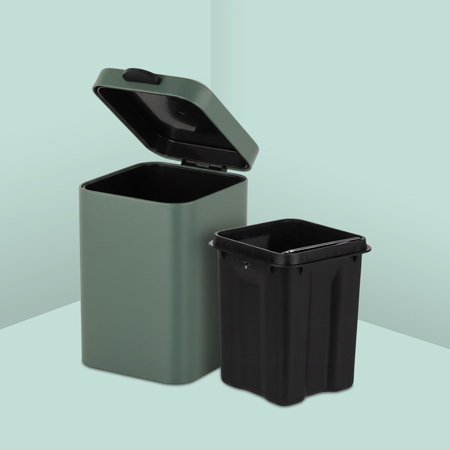 Wall-Mounted Bathroom Bin, 3L, Auto-Close Lid