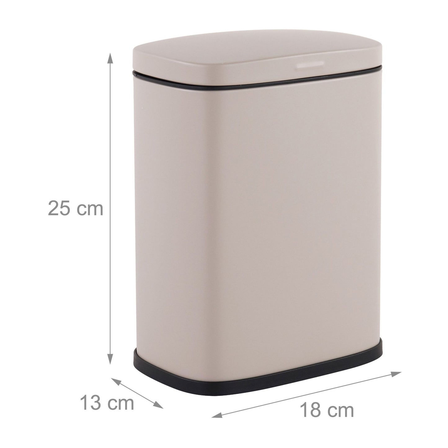Wall-Mounted Bathroom Bin, 3L, Soft-Close Lid