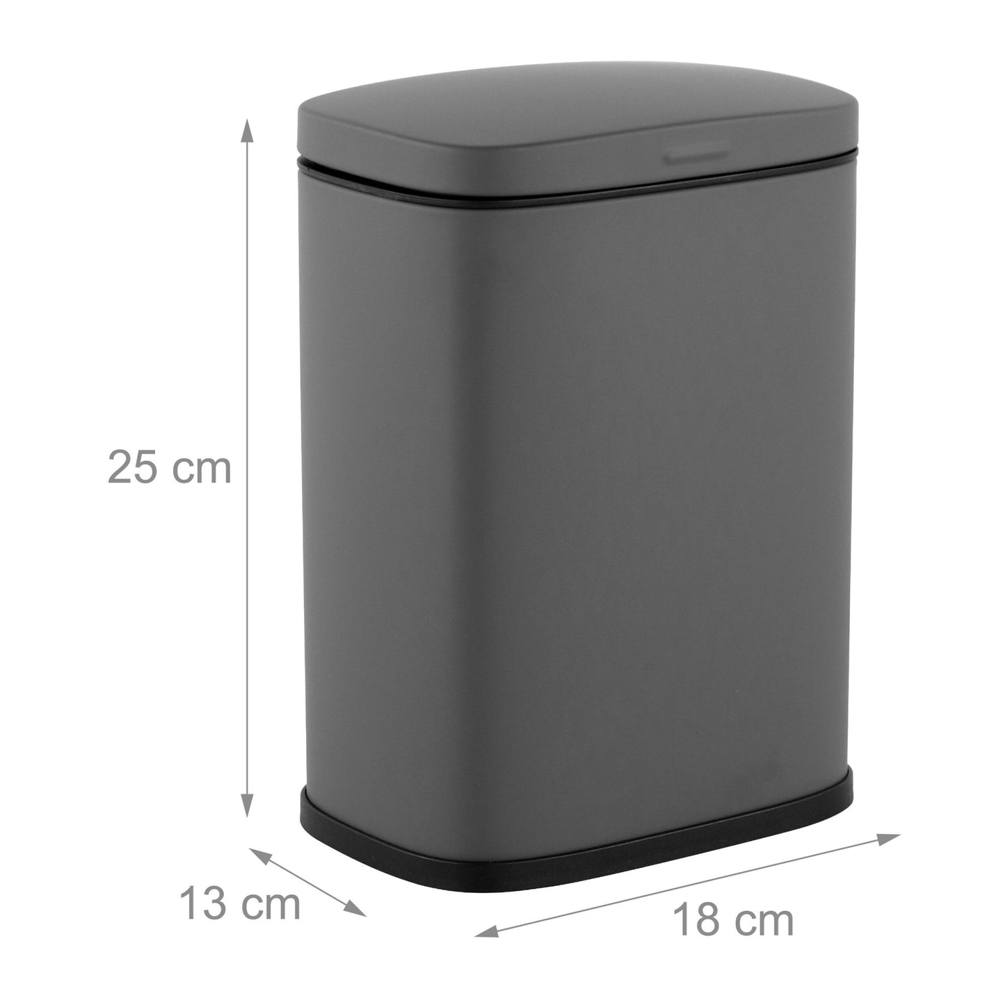 Wall-Mounted Bathroom Bin, 3L, Soft-Close Lid
