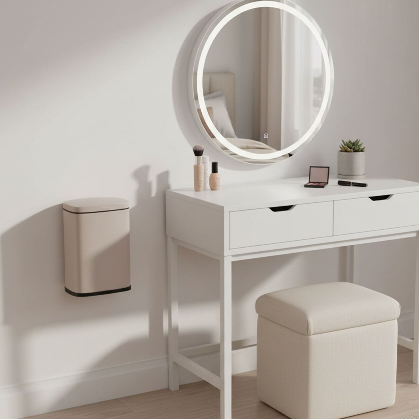 Wall-Mounted Bathroom Bin, 3L, Soft-Close Lid
