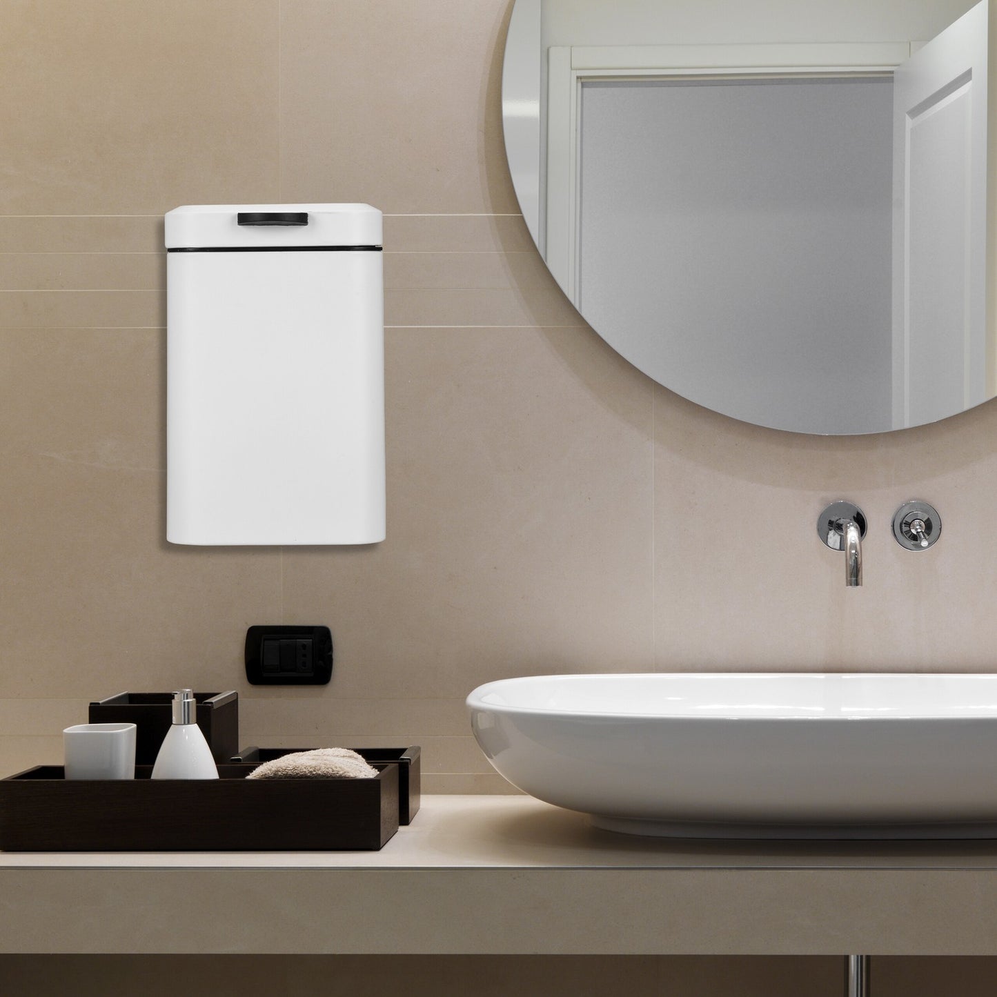 Wall Mounted Bathroom Bin 3 Litres