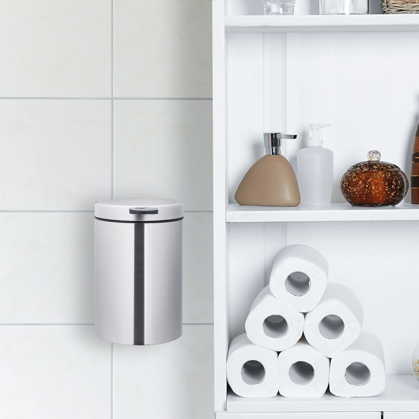 Wall Mounted Bathroom Bin 3 Litres