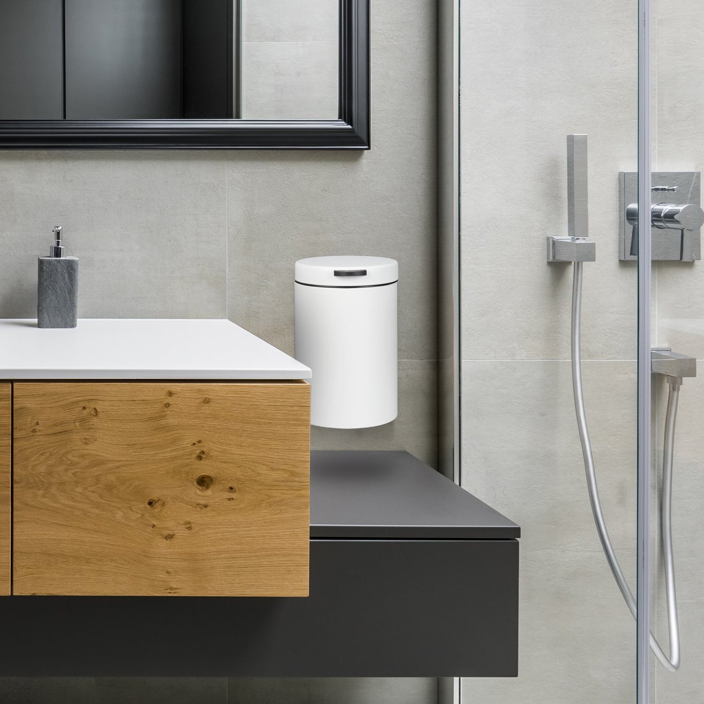 Wall Mounted Bathroom Bin 3 Litres