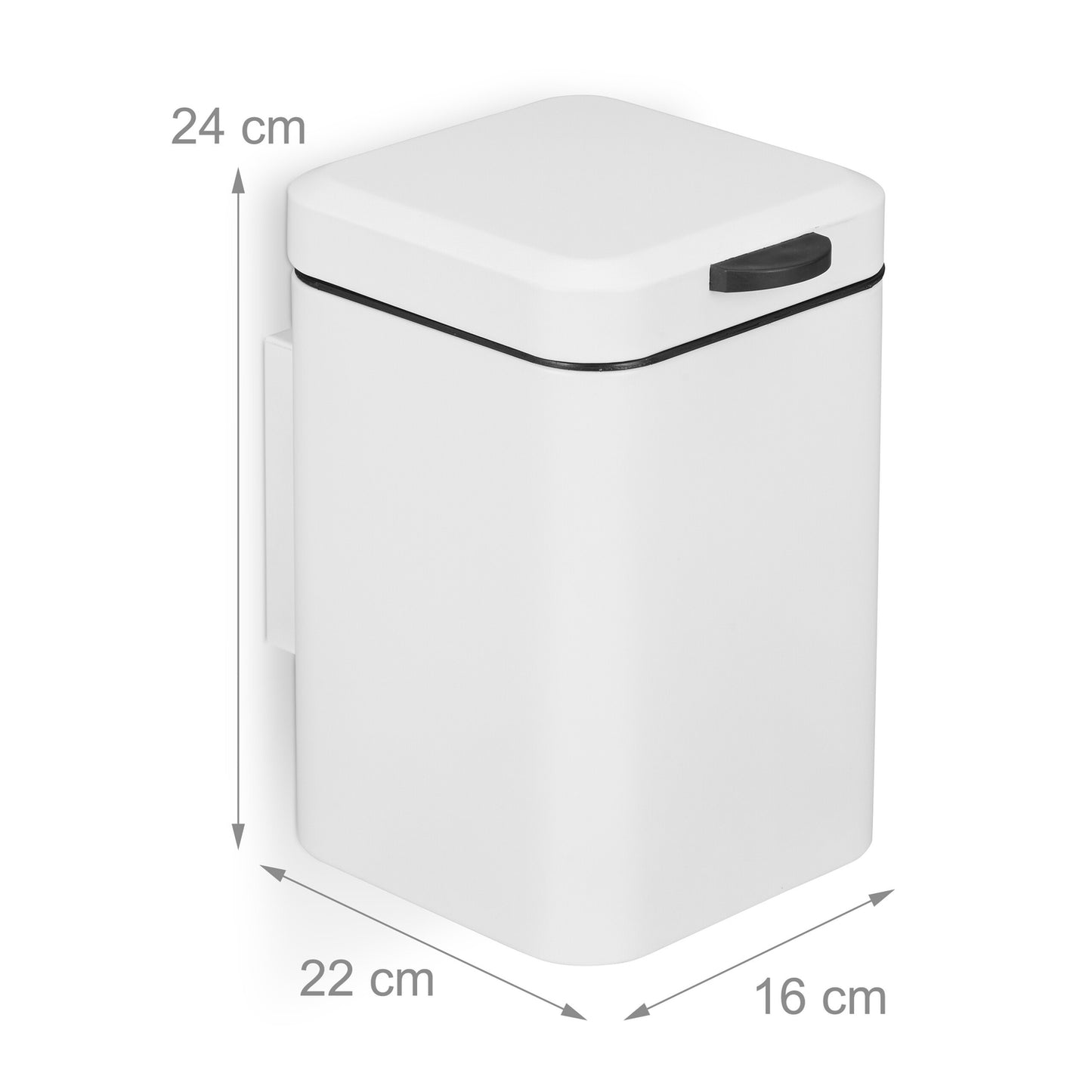 Wall Mounted Bathroom Bin 3 Litres
