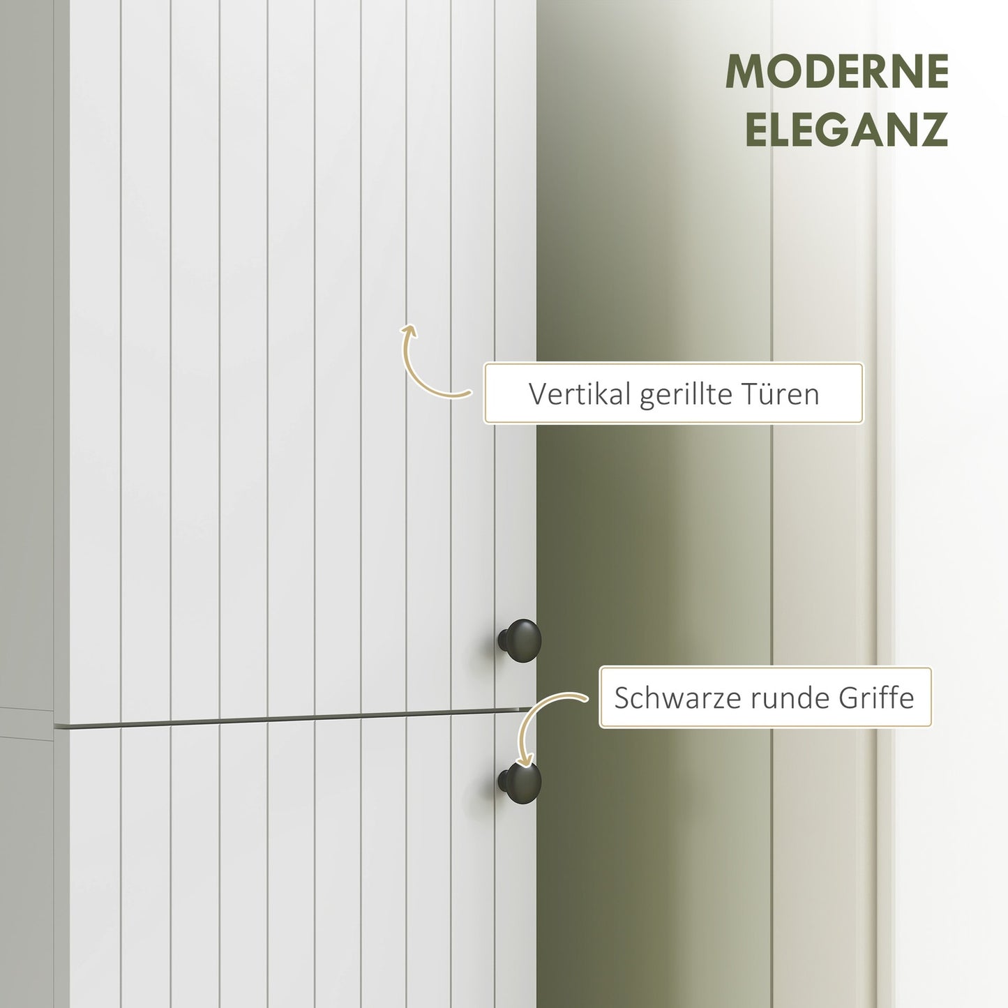 Wall-Mounted Bathroom Cabinet, White MDF, 161 cm