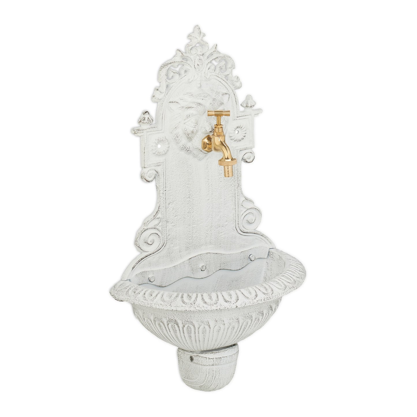 Wall-Mounted Cast Iron Garden Fountain with Tap