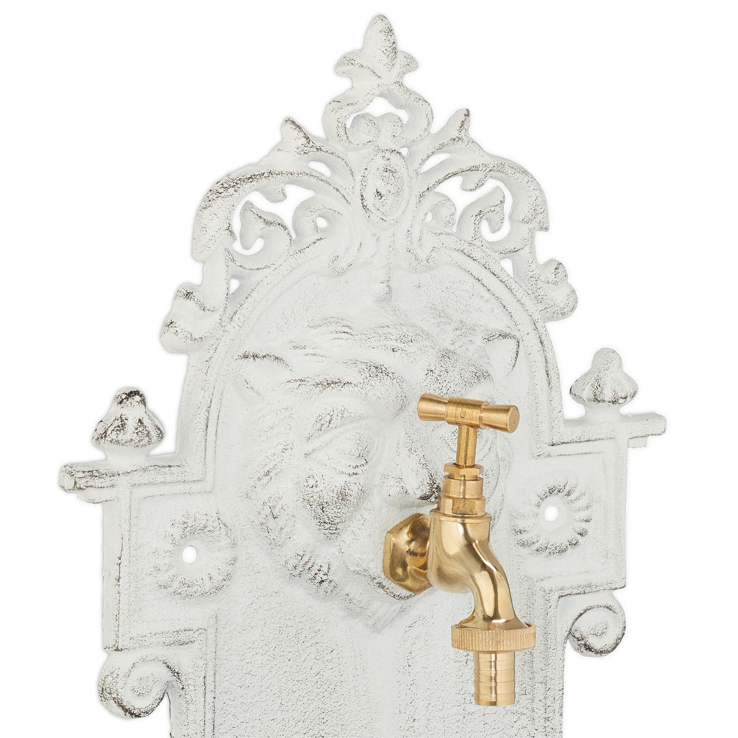 Wall-Mounted Cast Iron Garden Fountain with Tap
