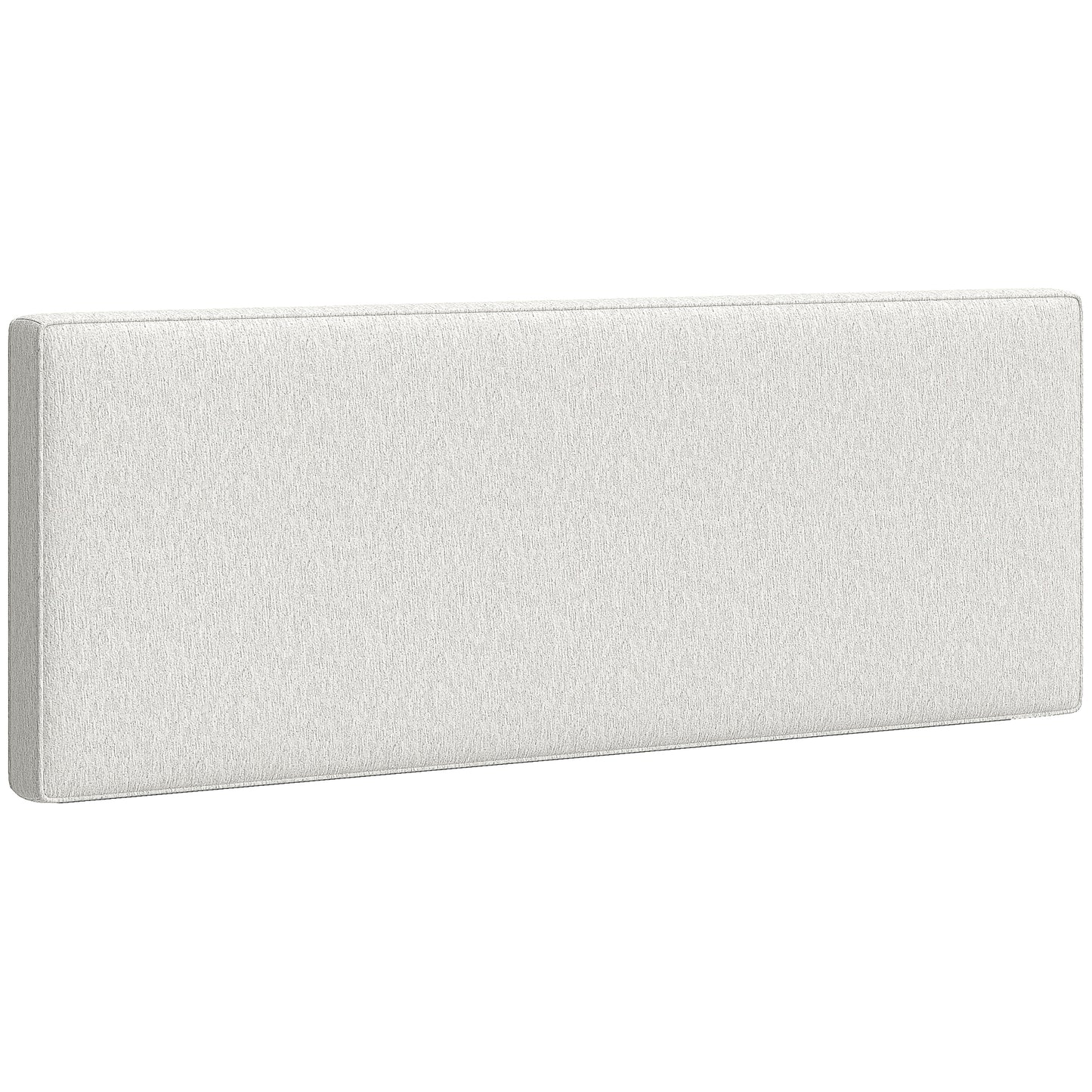 Wall-Mounted Headboard, Fabric Upholstery, 160x60 cm, Cream